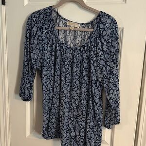 Floral Blue Women's Top